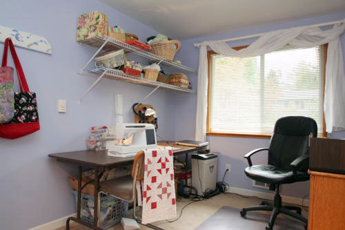 Lower level fireplace